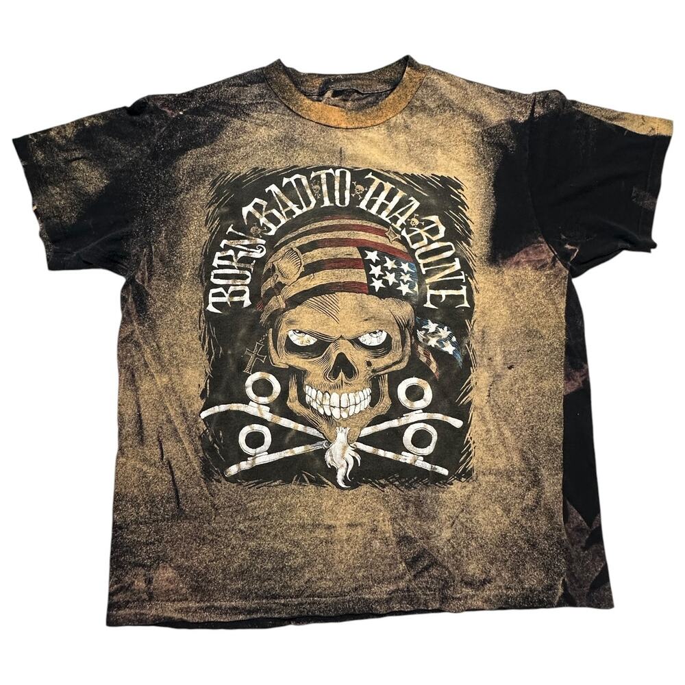 Vintage Bad To The Bone Motorcycle Streetwear Tee Size L